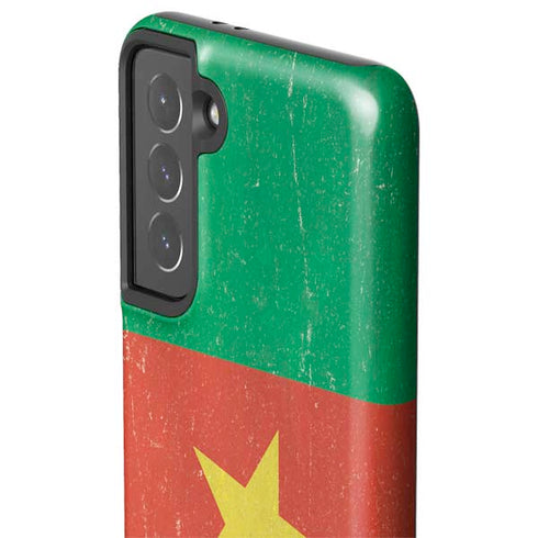 Cameroon Flag Distressed Galaxy S21 5G Pro Case